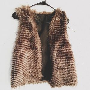 Faux fur vest